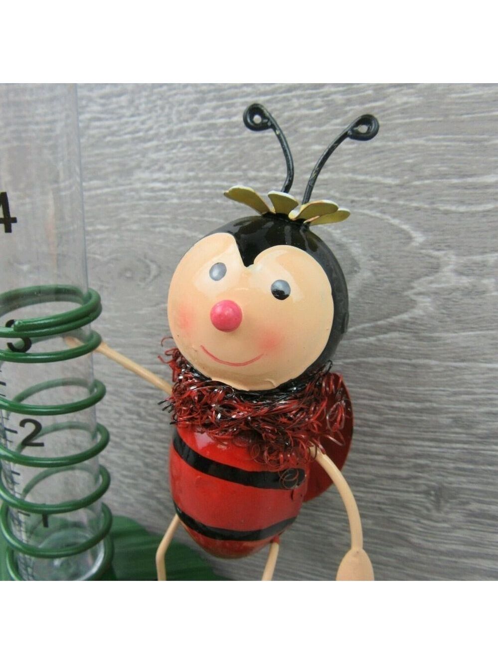 Yard Decor Garden Outdoor Ladybug Rain Gauge - Picture 5 of 12